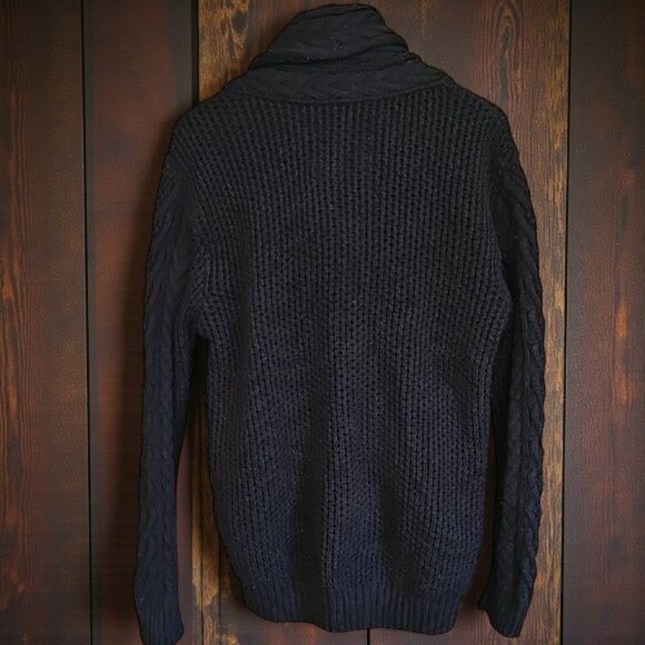 Leif Nelson Men's Heavy Knit Cardigan Shawl Collar toggle buttons winter sweater - Picture 2 of 15